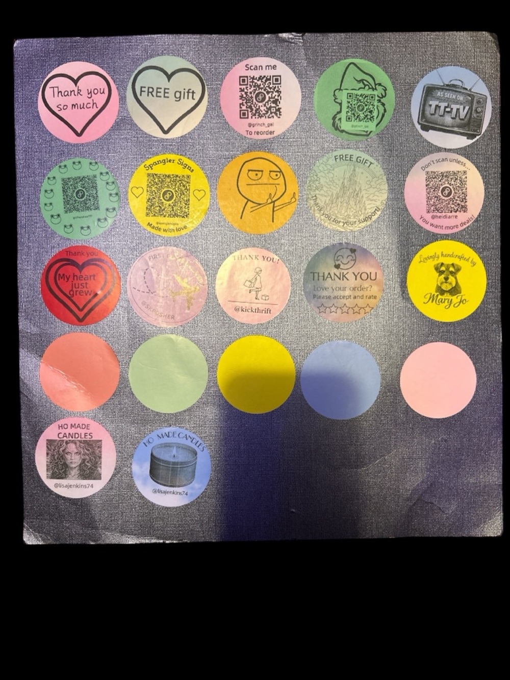QR CODE STICKERS 100  2” Round Colorful Gradient Business Marketing Labels New